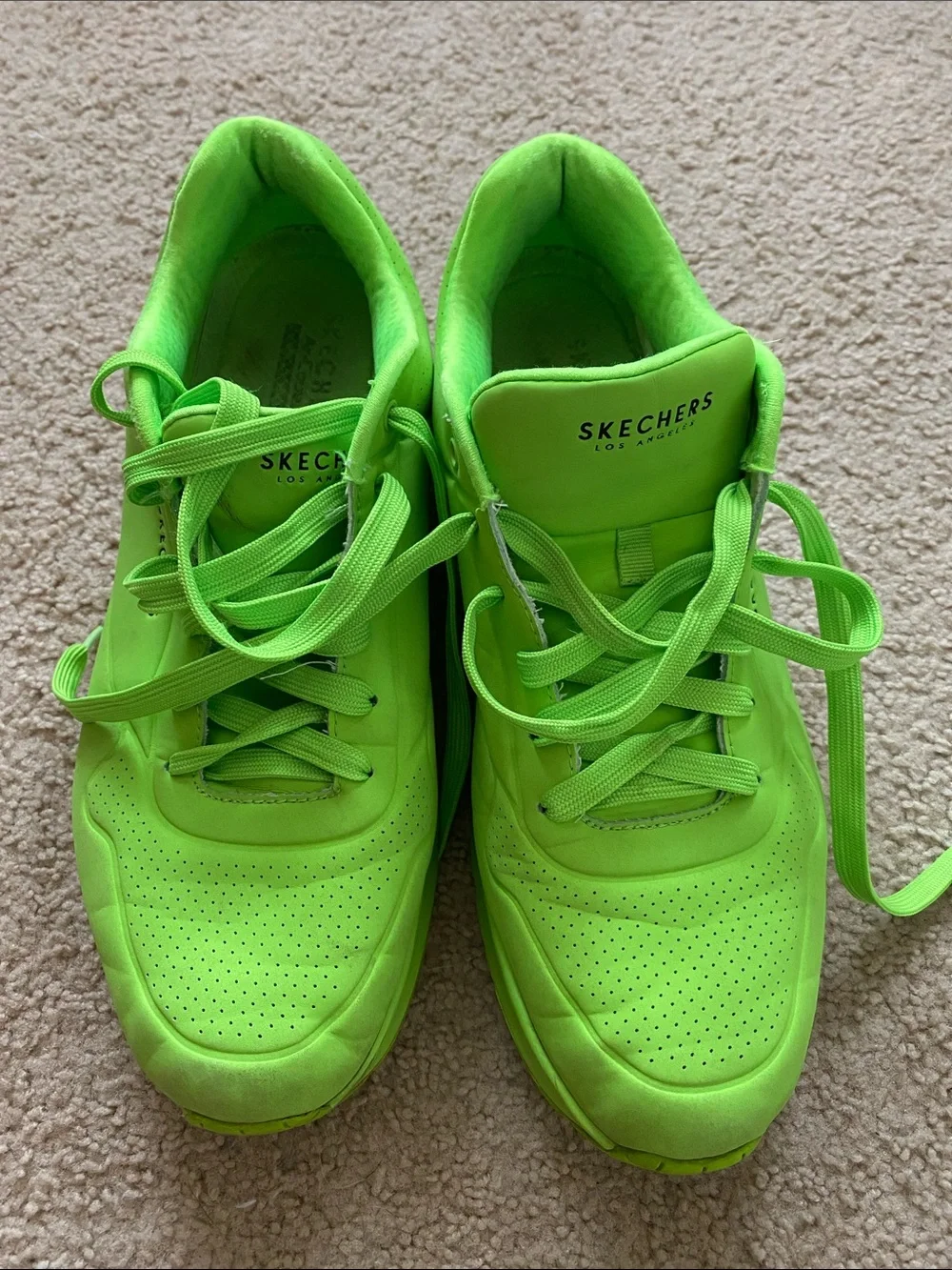 Skechers Neon Lime Green Athletic Sneakers
